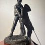 Signed Tom Mackie Sculpture Of A Golfer, Cold Cast Bronze Image 2