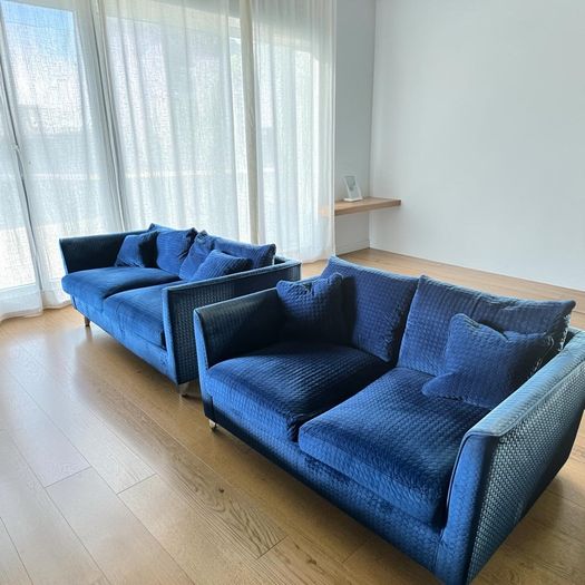 Blue 3+2 sofa set