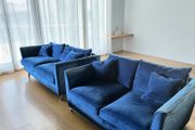 Blue 3+2 sofa set