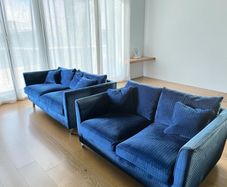Blue 3+2 sofa set