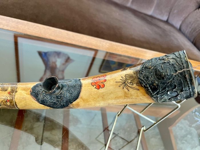 Repro China Ming Guo period 1920s Bone Opium Pipe