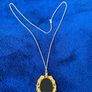 Cameo Onyx stone and Zirconia necklace 18k gold Image 5