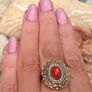 Antique 18 ct Gold Coral and Pearl Ring and Earrings Image 8