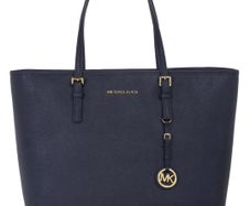 Brand New Michael Kors Jet Set Travel Tote (Navy)