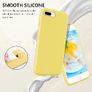 Liquid Silicone Case For Apple iPhone 8 Plus / 7 Plus Luxury Thin Phone Cover Yellow Image 3