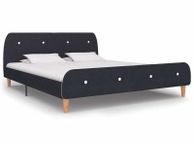 main image for ad Bed Frame Dark Grey Fabric 150x200 cm