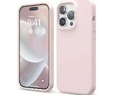 Liquid Silicone Case For Apple iPhone 14 Pro Luxury Thin Phone Cover Pink Sand