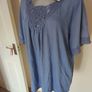 BNWT Cellbes blue embroidered top size UK22/24 EU50/52 Postage included Image 2