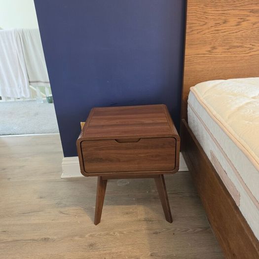 Mid Century walnut bedside lockers
