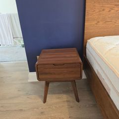 Mid Century walnut bedside lockers