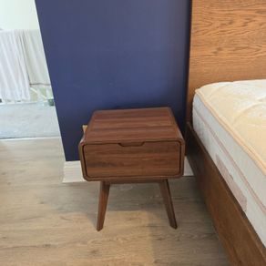 Mid Century walnut bedside lockers