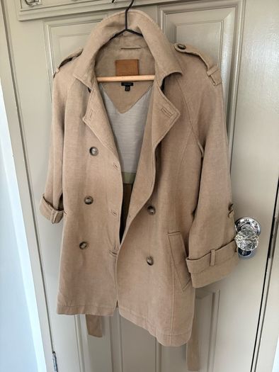 Massimo Dutti linen and cotton mix trench size XS