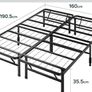 Metal folding double bed Image 5