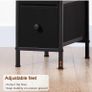 Bedside Table Set of 2 with Charging Station, Narrow Side Table with LED Lights Image 2