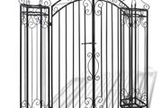 Garden Gate Black 121x8x100 cm Wrought Iron