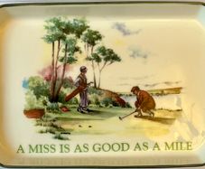 Golf Dish collectable Fine Bone China