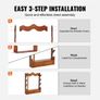 Gun Rack, Wood Gun Rack Wall Mount, Gun Display Rack holds 4 Rifles, Shotguns, 60 kg Heavy Duty Wall Storage Display Rifle Rack with Soft Padding Image 4