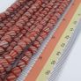 Vintage African white Stripe Orange 7.1mm - 7.5mm Glass Beads Necklace Image 10