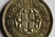 Silver Threepence 1937 3D