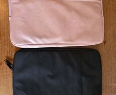 2x 14 Inch Laptop Sleeves  Black & Pink Bundle