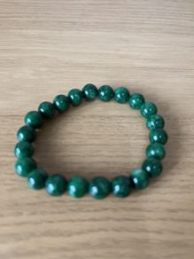 8mm Green Emerald Bracelet Natural Gemstone