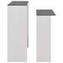 Bar Table with 2 Table Tops White and Grey 130x40x120 cm Image 6