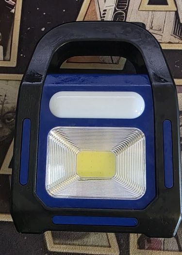 2-in-1 LED Portable Worklight & Flashlight Lantern - Blue & Black