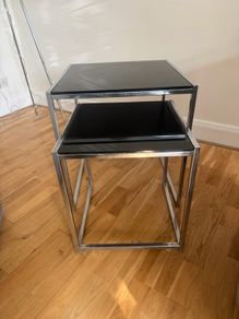 Set of 3 Glass Nesting Tables