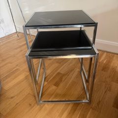 Set of 3 Glass Nesting coffee Tables