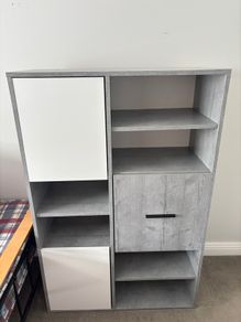 cabinet and desk