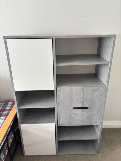 cabinet and desk