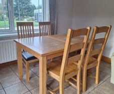 Solid Oak Table & Chairs