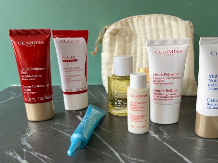 Bundle of Clarins products with gift bag - Brand New Sealed