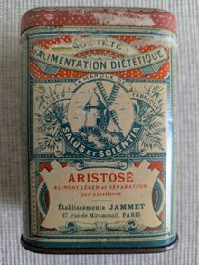 Vintage 1930s French Aristose Jammet Advertising Tin Paris