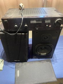 Vintage Luxman LV-90 Amplifier + Technics SB-CS5 Speakers + Cables Setup