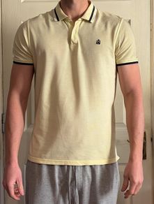 Yellow cotton pique Polo Shirt