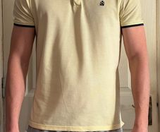 Yellow cotton pique Polo Shirt