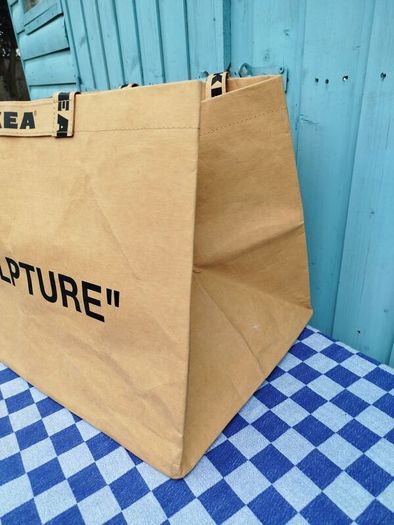 Virgil Abloh Sculpture IKEA Bag