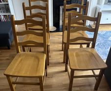 Six Wooden Dining Chairs Greystones