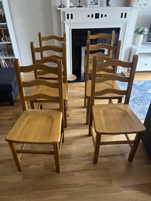 Six Wooden Dining Chairs Citywest
