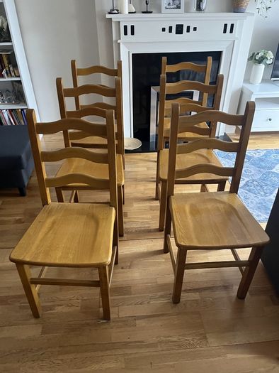Six Wooden Dining Chairs Citywest