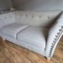 Cream couch and chair Image 2