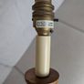 Vintage Wooden Table Lamp Green & Gold Floral Design - 43cm Image 6