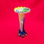 Murano Style Blown Glass . Art Glass  Vase Bent Tree Trunk-Flower Image 6