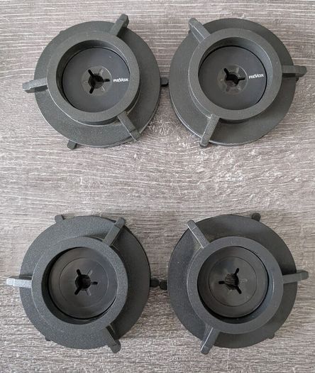 A pair of Original ReVox NAB adapters