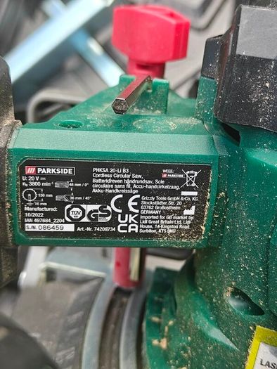 Parkside 20v Circular Saw, faulty