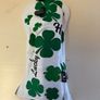 White Four Leaf Clover Golf Head Cover Set Image 3