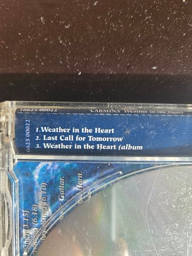 Carmine. Weather In The Heart. Single.