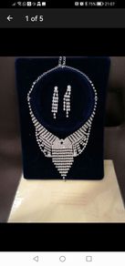 Jewellery Diamonte Necklace and Earrings Set NEW