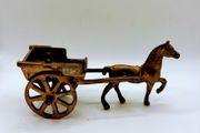 Brass horse and cart